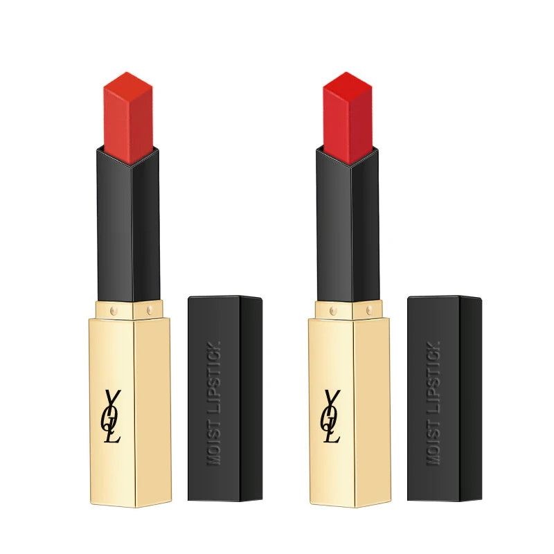 Lips Makeup Lipstick Lip Gloss Long Lasting Moisture Cosmetic Lipstick Red Lip Matte Lipstick Waterproof Small Gold Bar Lipstick