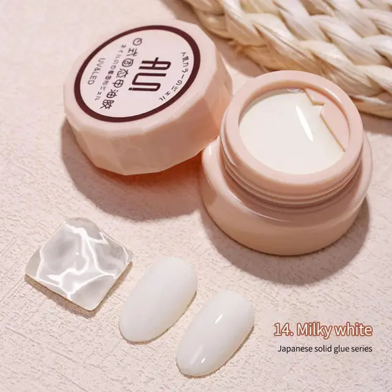 Japanese Solid Nail Polish Gel Nail Shop Special Popular Color Canned Solid Cream Solid Glue Nail Polish Glitter Varnishes TSLM1