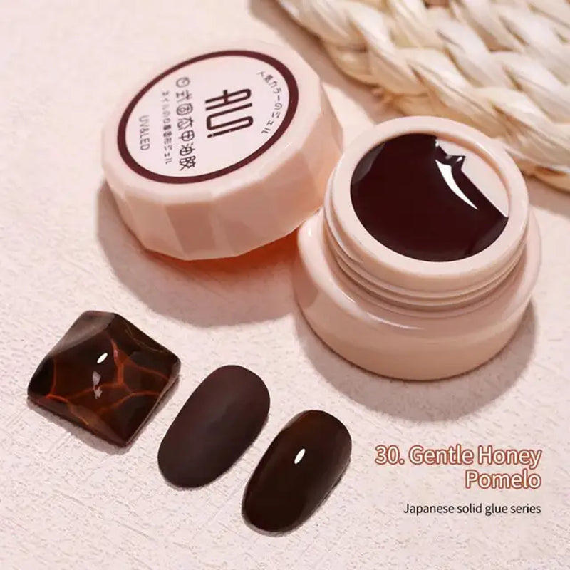 Japanese Solid Nail Polish Gel Nail Shop Special Popular Color Canned Solid Cream Solid Glue Nail Polish Glitter Varnishes TSLM1