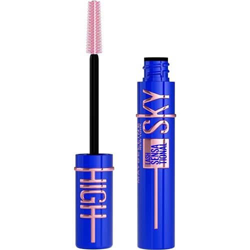 Maybelline Lash Sensational Sky High Washable Mascara Makeup, Volumizing, Lengthening, Defining, Curling, Multiplying, Buildable Formula, Very Black, 1 Count