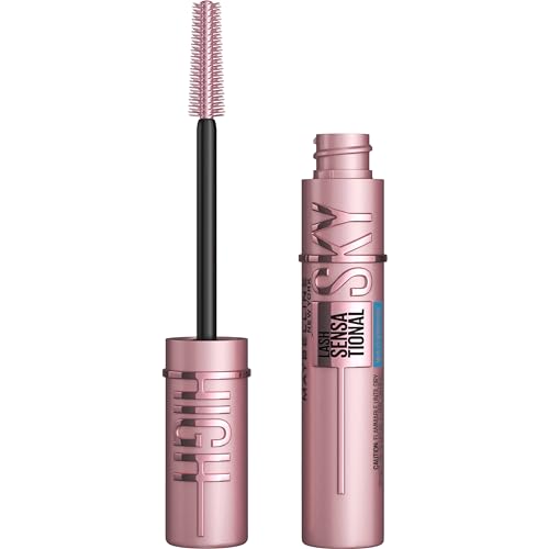 Maybelline Lash Sensational Sky High Washable Mascara Makeup, Volumizing, Lengthening, Defining, Curling, Multiplying, Buildable Formula, Very Black, 1 Count