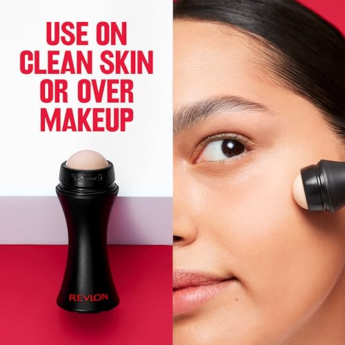 Revlon Face Roller, Gifts for Women, Stocking Stuffers, Oily Skin Control for Face Makeup, Oil Absorbing, Volcanic Reusable Facial Skincare Tool for At-Home or On-the-Go Mini Massage