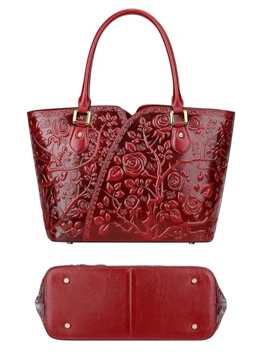 PIJUSHI Designer Handbags For Women Floral Purses Top Handle Handbags Satchel Bags