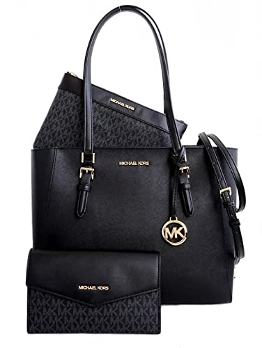 Michael Kors Charlotte Large 3-in-1 Tote Crossbody Handbag Leather