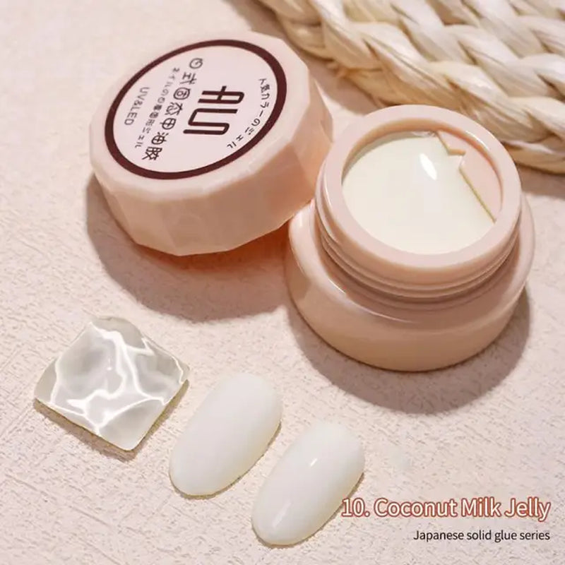 Japanese Solid Nail Polish Gel Nail Shop Special Popular Color Canned Solid Cream Solid Glue Nail Polish Glitter Varnishes TSLM1