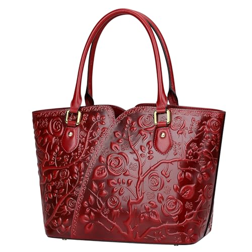 PIJUSHI Designer Handbags For Women Floral Purses Top Handle Handbags Satchel Bags