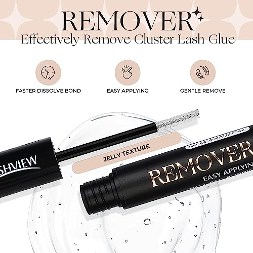 LASHVIEW 2 in 1 Lash Glue & Remover, Waterproof Mascara Adhesive With Strong 48 Hour Hold, Fast Removal With No Residue