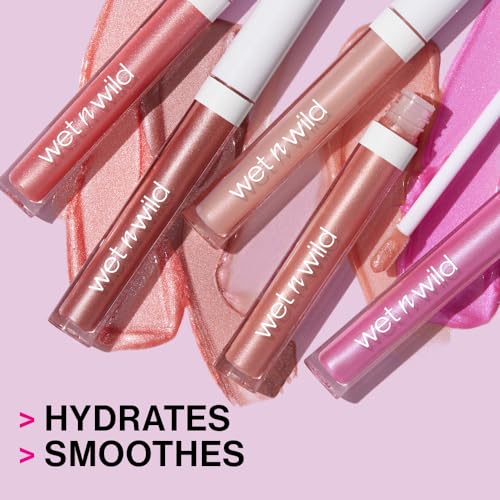 wet n wild Mega Slicks Lip Gloss | Long Lasting | Hyaluronic Acid | High Shine | Bronzed Berry