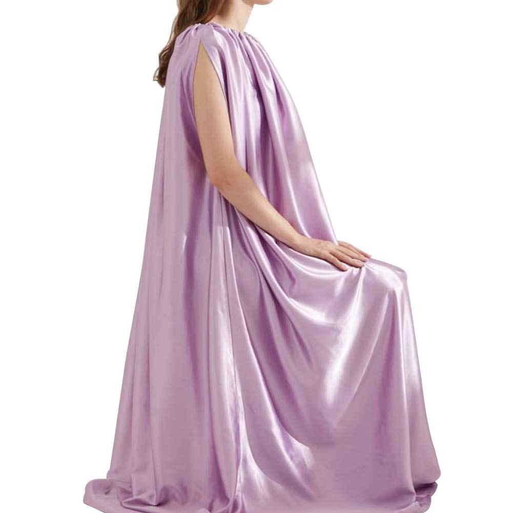 Women Steam Gown, 5 Feet Foldable Sleeveless Artificial Silk Spa Fumigation Bath Robe, Sauna Steam Cloak for Home Fumigation Bathrobe Sweating Tool