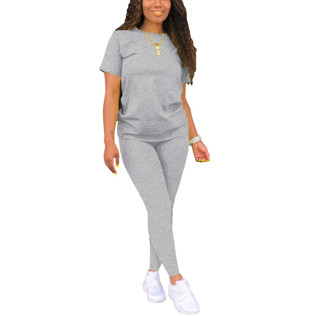 Nimsruc Biker Short Sets Women 2 Piece Outfits Summer Short Sleeve Jogger Tracksuit