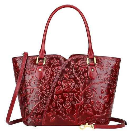 PIJUSHI Designer Handbags For Women Floral Purses Top Handle Handbags Satchel Bags