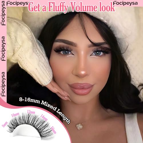 DIY Eyelash Extension Kit Volume Fluffy Lash Clusters Kit 10-18mm Thick Lash Extensions 90D Individual Eyelashes Extensions Kit with Lash Bond, Lash Remover, Lash Applicator (90D-D Curl-200Pcs)