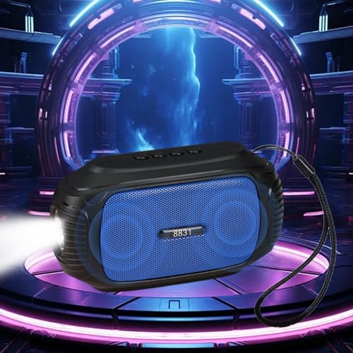 Portable Bluetooth Speaker with HD Sound, Stereo Sound Wireless Bluetooth Speaker, Lightweight Small Deep Bass Speakers with Light for Home/Party/Outdoor/Beach Todays Daily Deals Daily Deals