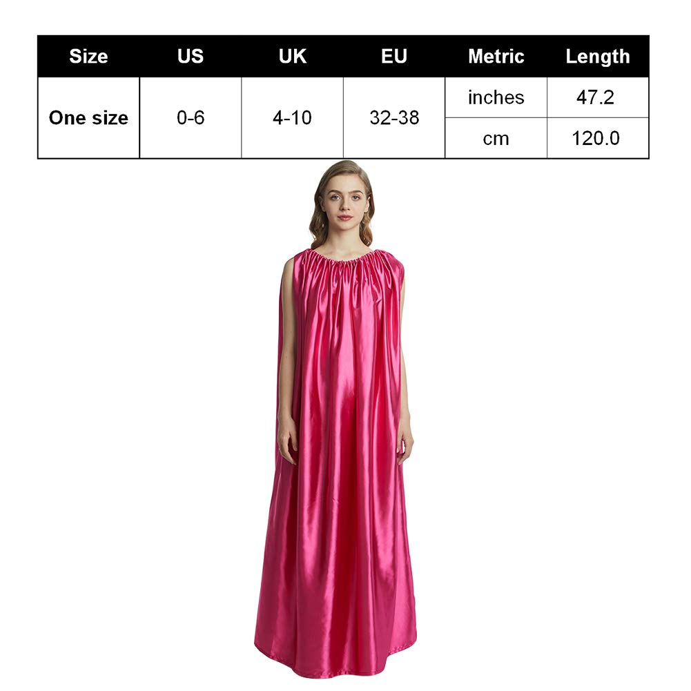 Women Steam Gown, 5 Feet Foldable Sleeveless Artificial Silk Spa Fumigation Bath Robe, Sauna Steam Cloak for Home Fumigation Bathrobe Sweating Tool