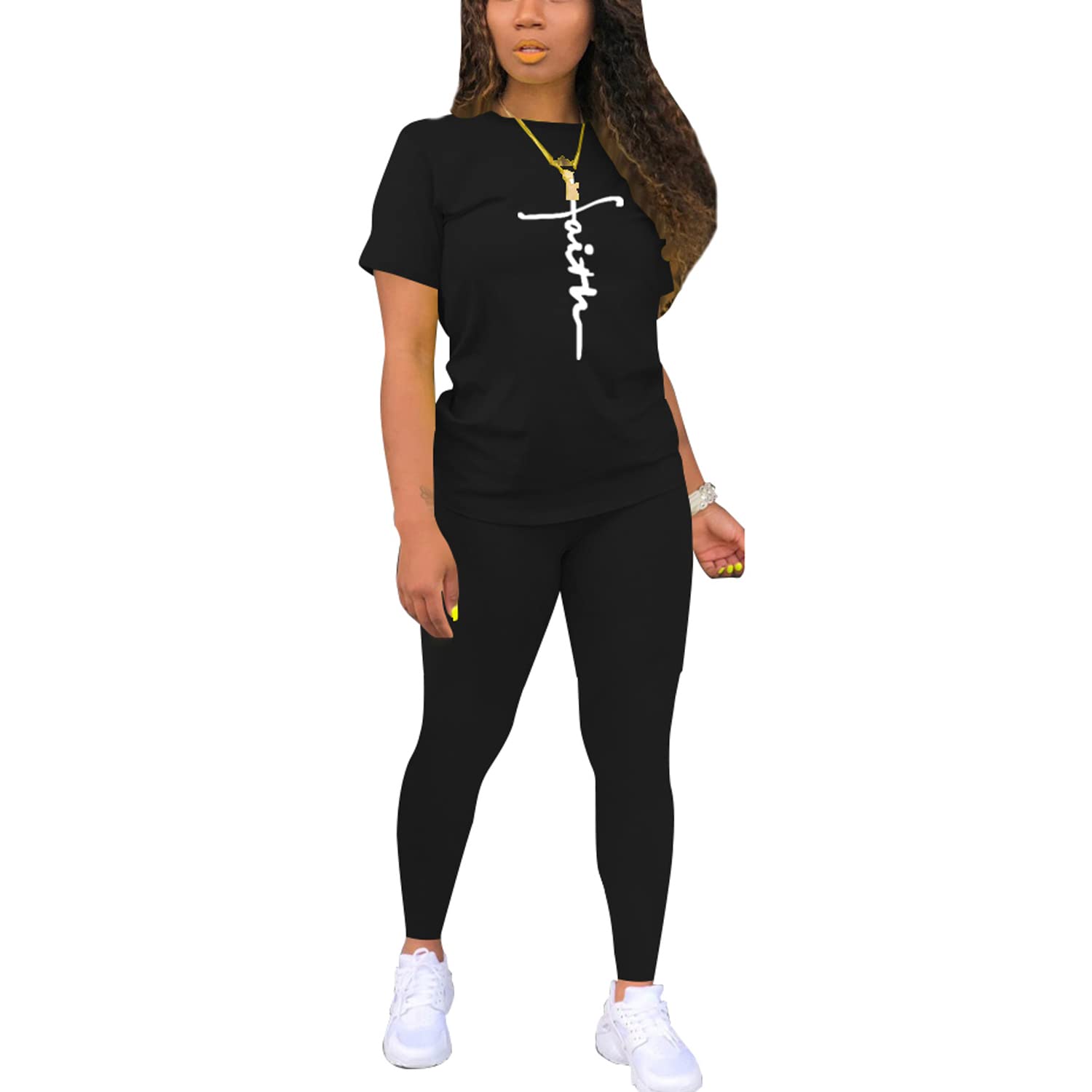 Nimsruc Biker Short Sets Women 2 Piece Outfits Summer Short Sleeve Jogger Tracksuit