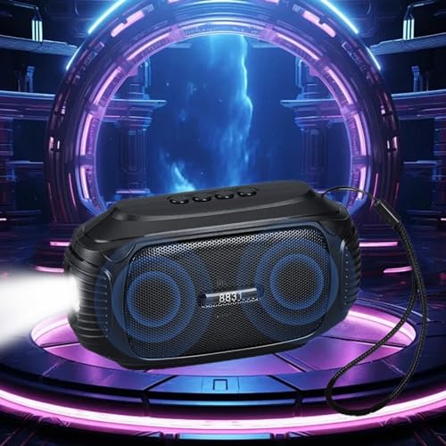 Portable Bluetooth Speaker with HD Sound, Stereo Sound Wireless Bluetooth Speaker, Lightweight Small Deep Bass Speakers with Light for Home/Party/Outdoor/Beach Todays Daily Deals Daily Deals