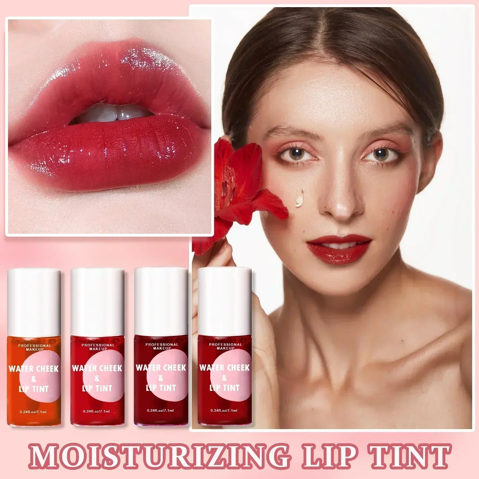 Full Color Makeup Lipstick Matte Mirror Lipstick Waterproof Lipstick Nonstick Cup Lasting Cheek Eyes Lip Tint Cosmetics