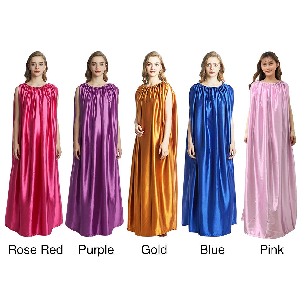 Women Steam Gown, 5 Feet Foldable Sleeveless Artificial Silk Spa Fumigation Bath Robe, Sauna Steam Cloak for Home Fumigation Bathrobe Sweating Tool