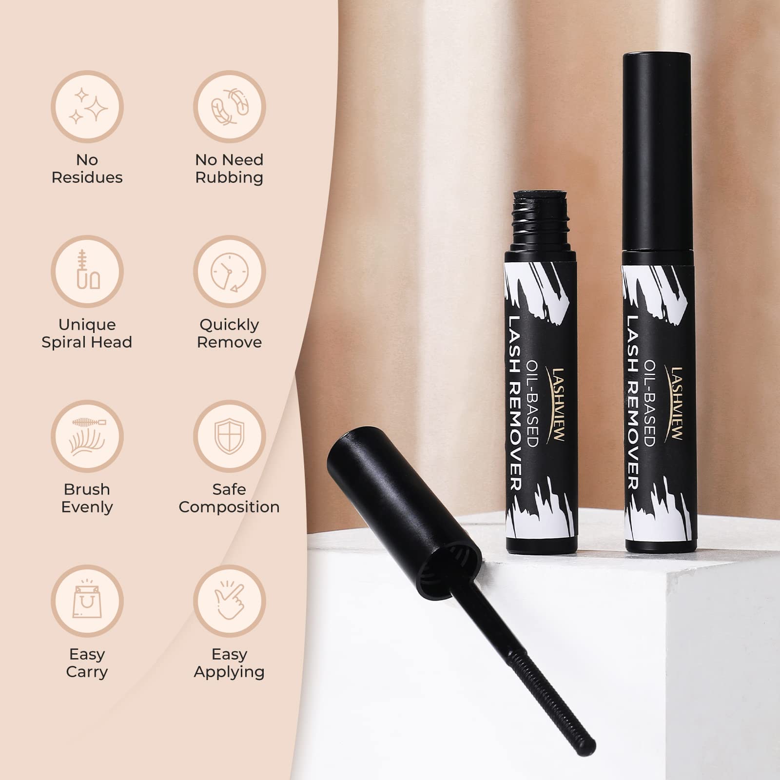 LASHVIEW Lash Bond and Seal, Cluster Lash Glue Strong Gentle Comfortable Lash Adhesive for All Day Wear Latex-Free Suitable for Sensitive Eyes Eyelashes Glue Waterproof