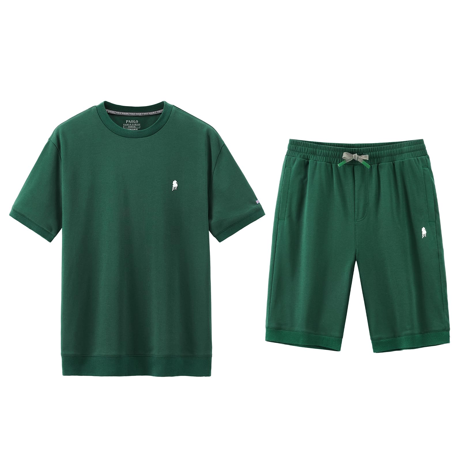 Men's Short Sets 2 Piece Outfits Summer Short Sleeve T Shirt and Shorts Tracksuit Sets