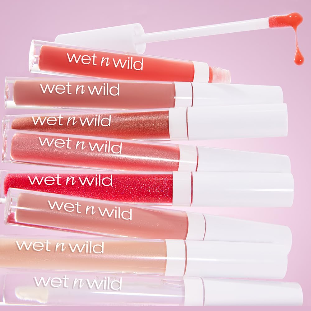 wet n wild Mega Slicks Lip Gloss | Long Lasting | Hyaluronic Acid | High Shine | Bronzed Berry