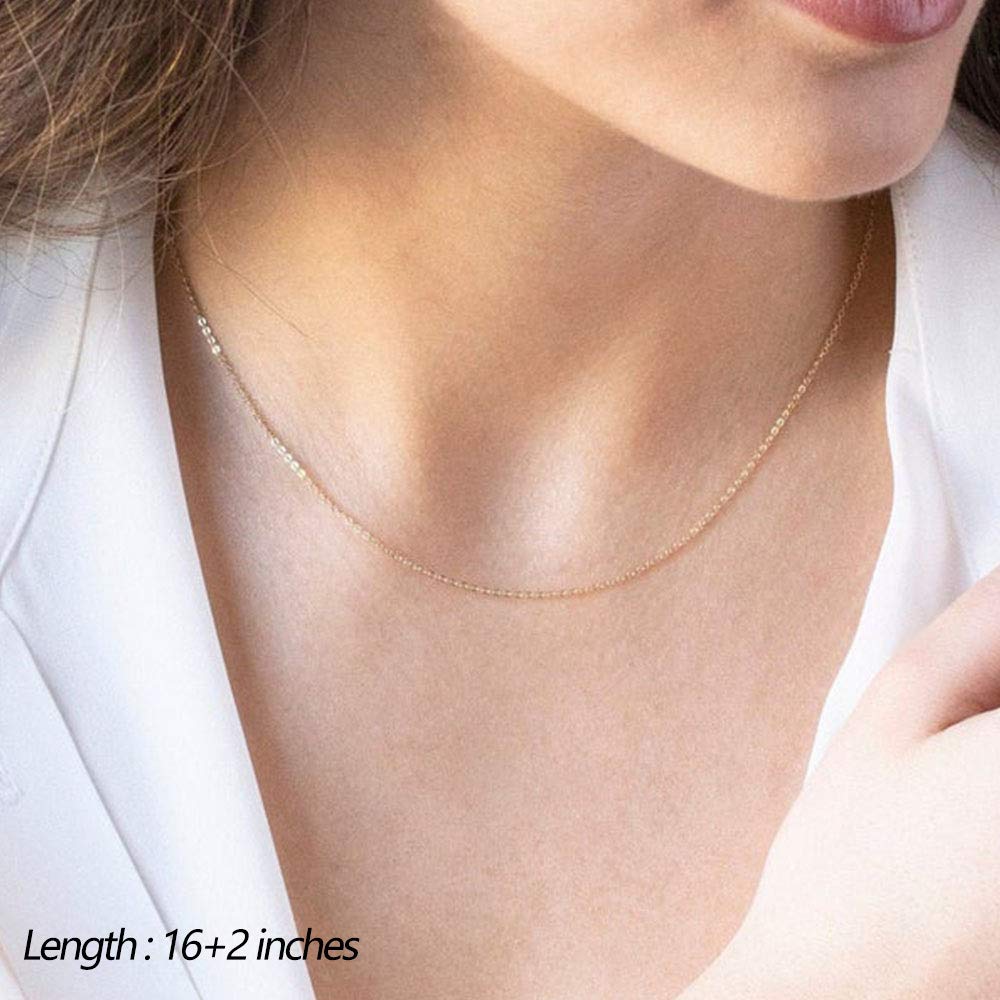 Turandoss Dainty Layered Choker Necklace, Handmade 14K Gold Plated Y Pendant Necklace Multilayer Bar Disc Necklace Adjustable Layering Choker Necklaces for Women