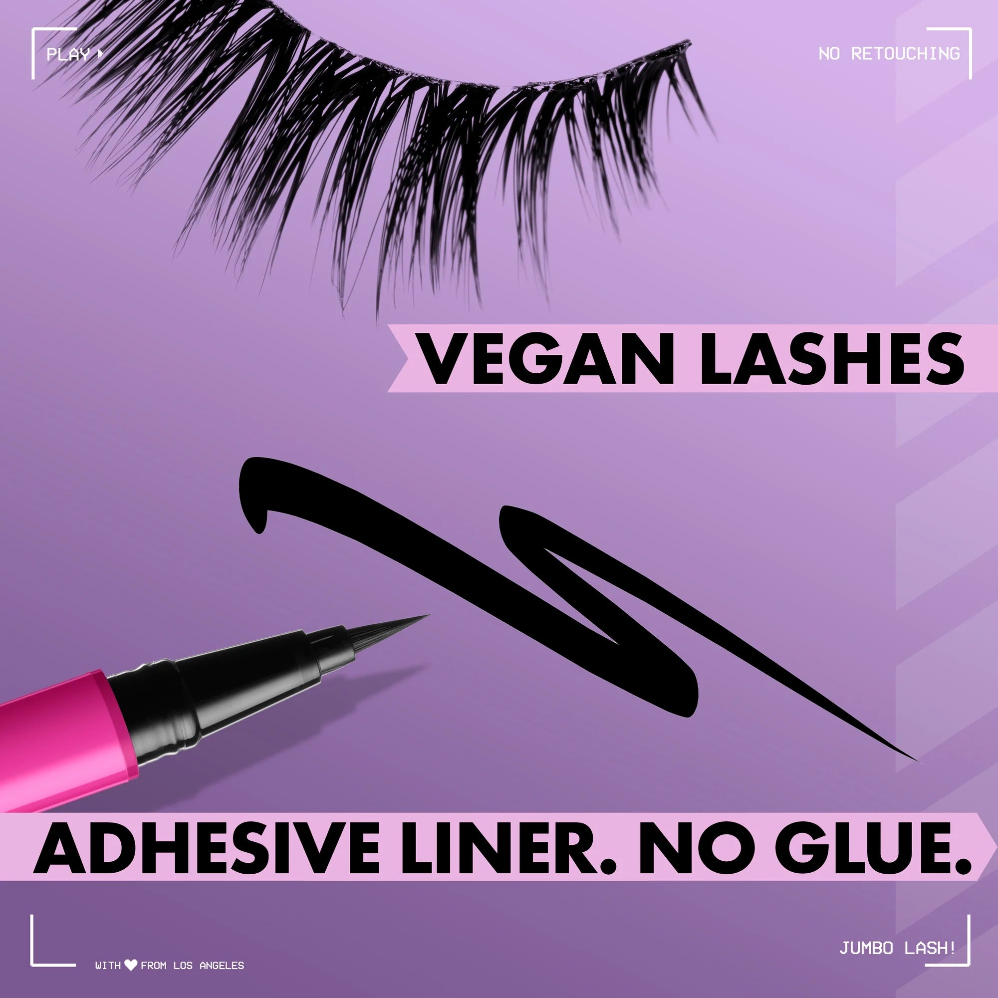 Jumbo Lash Vegan False Eyelashes, Full Feather Flex