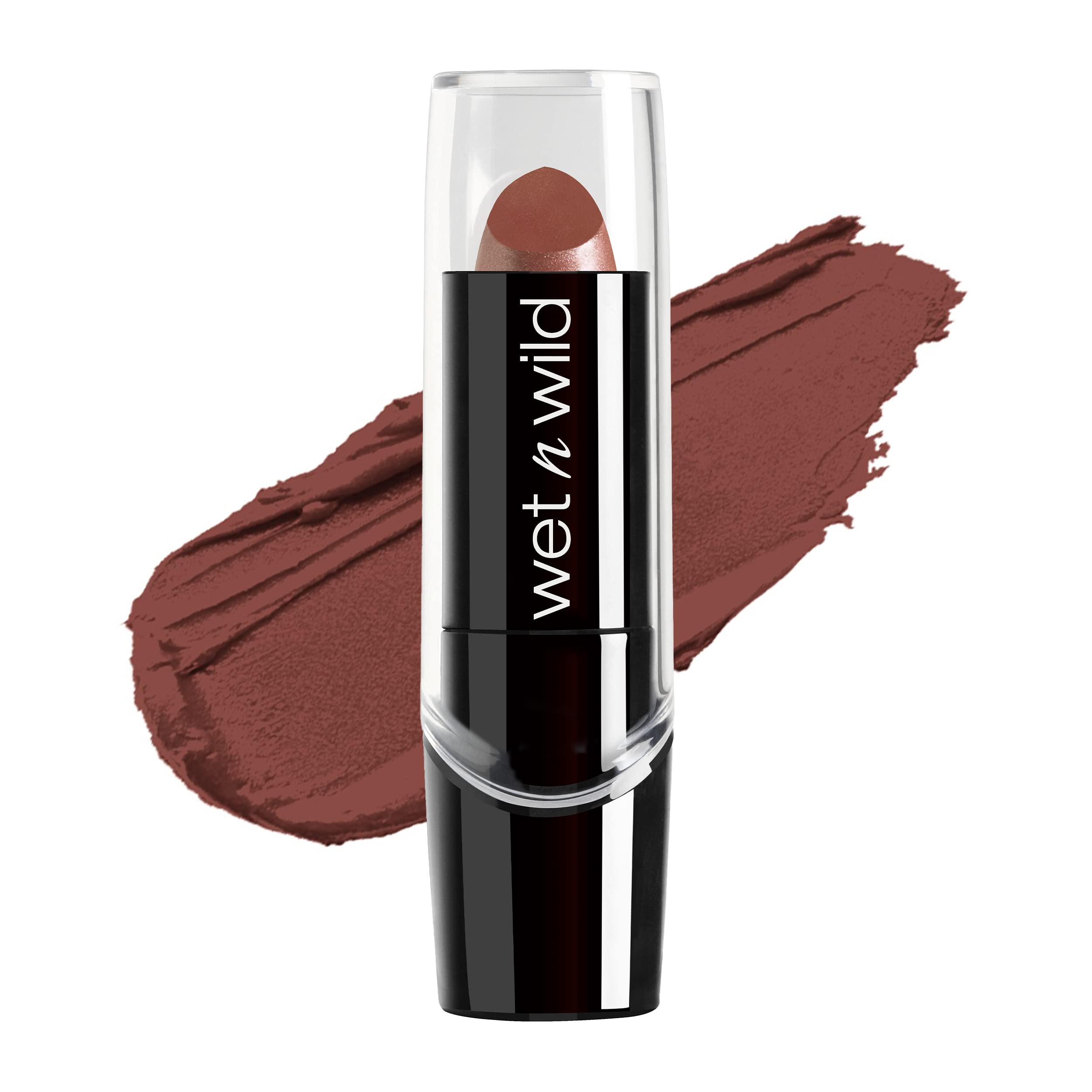 wet n wild Silk Finish Lipstick, Hydrating Rich Buildable Lip Color, Formulated with Vitamins A,E, & Macadamia for Ultimate Hydration, Cruelty-Free & Vegan - Just Garnet