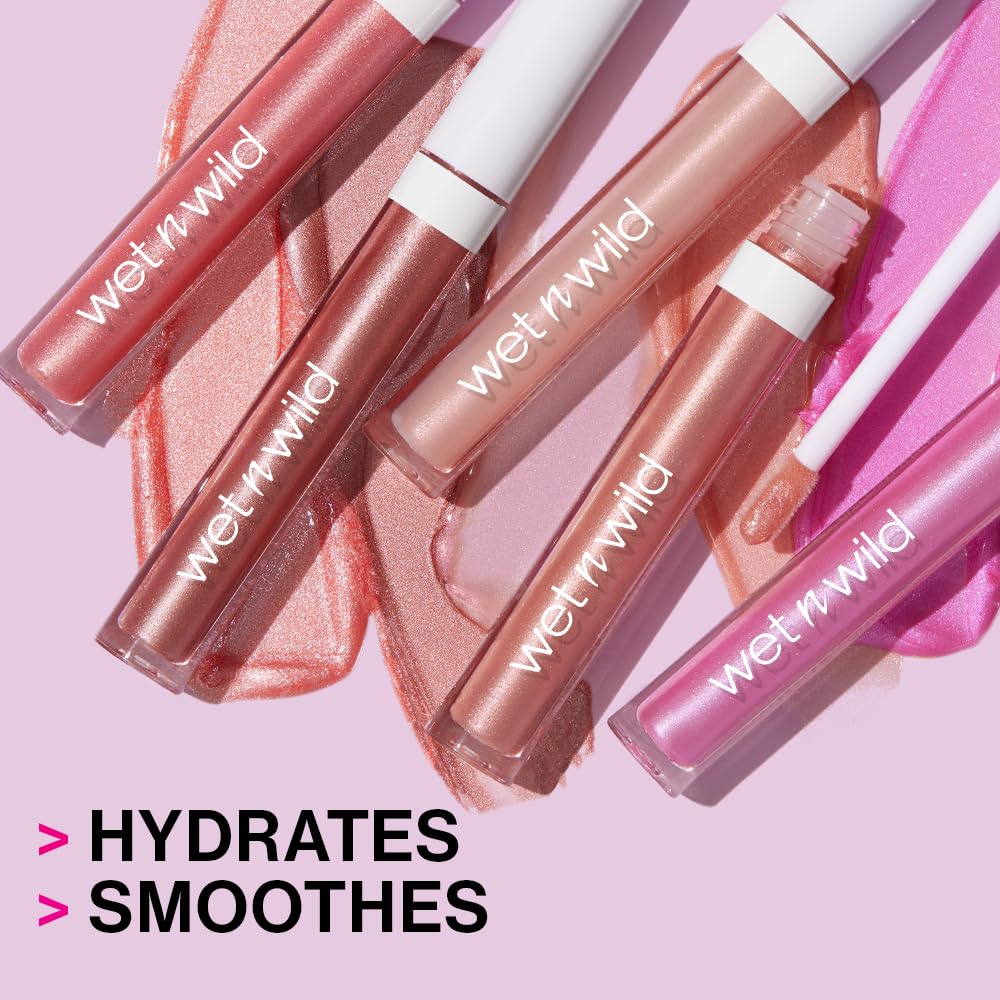 wet n wild Mega Slicks Lip Gloss | Long Lasting | Hyaluronic Acid | High Shine | Bronzed Berry