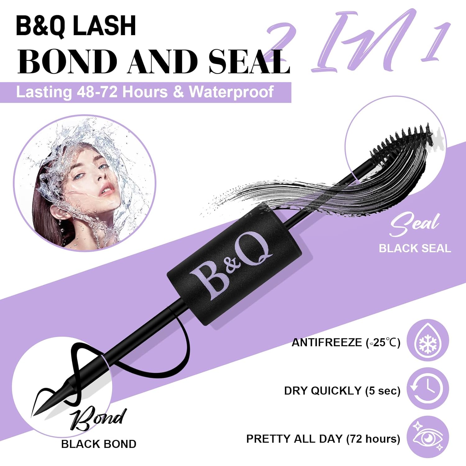 DIY Lash Extension Kit Individual Eyelash Extension Kit B&Q D Curl Cluster Lashes Individual Eyelashes with Lash Bond and Seal, Lash Applicator Tool DIY Lash Extensions at Home (Kit,40D-0.07D-8-18mix)