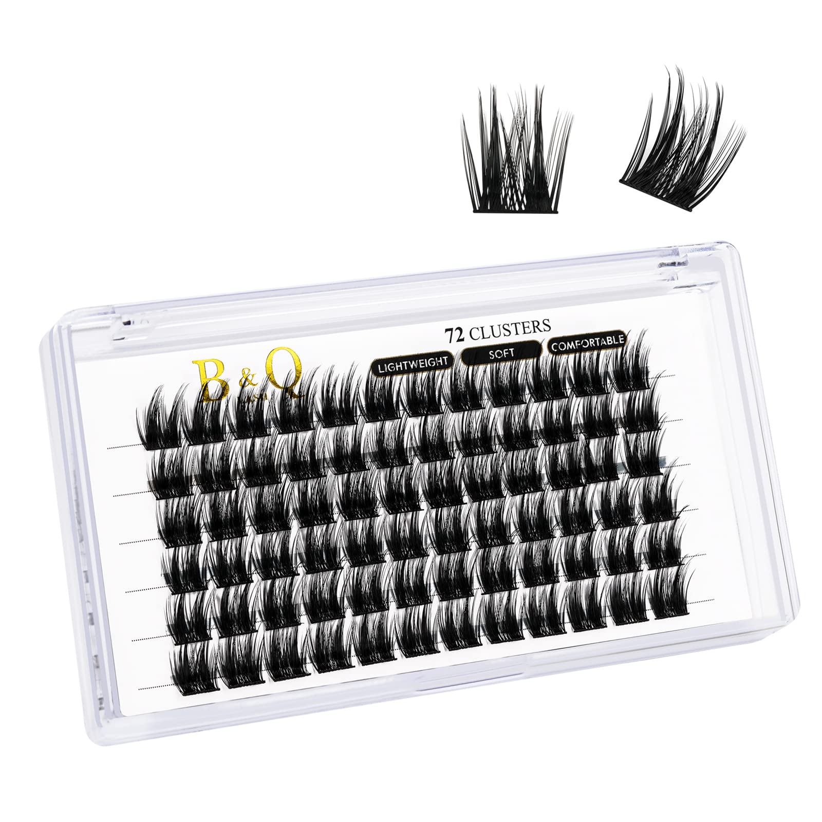 DIY Lash Extension Kit Individual Eyelash Extension Kit B&Q D Curl Cluster Lashes Individual Eyelashes with Lash Bond and Seal, Lash Applicator Tool DIY Lash Extensions at Home (Kit,40D-0.07D-8-18mix)