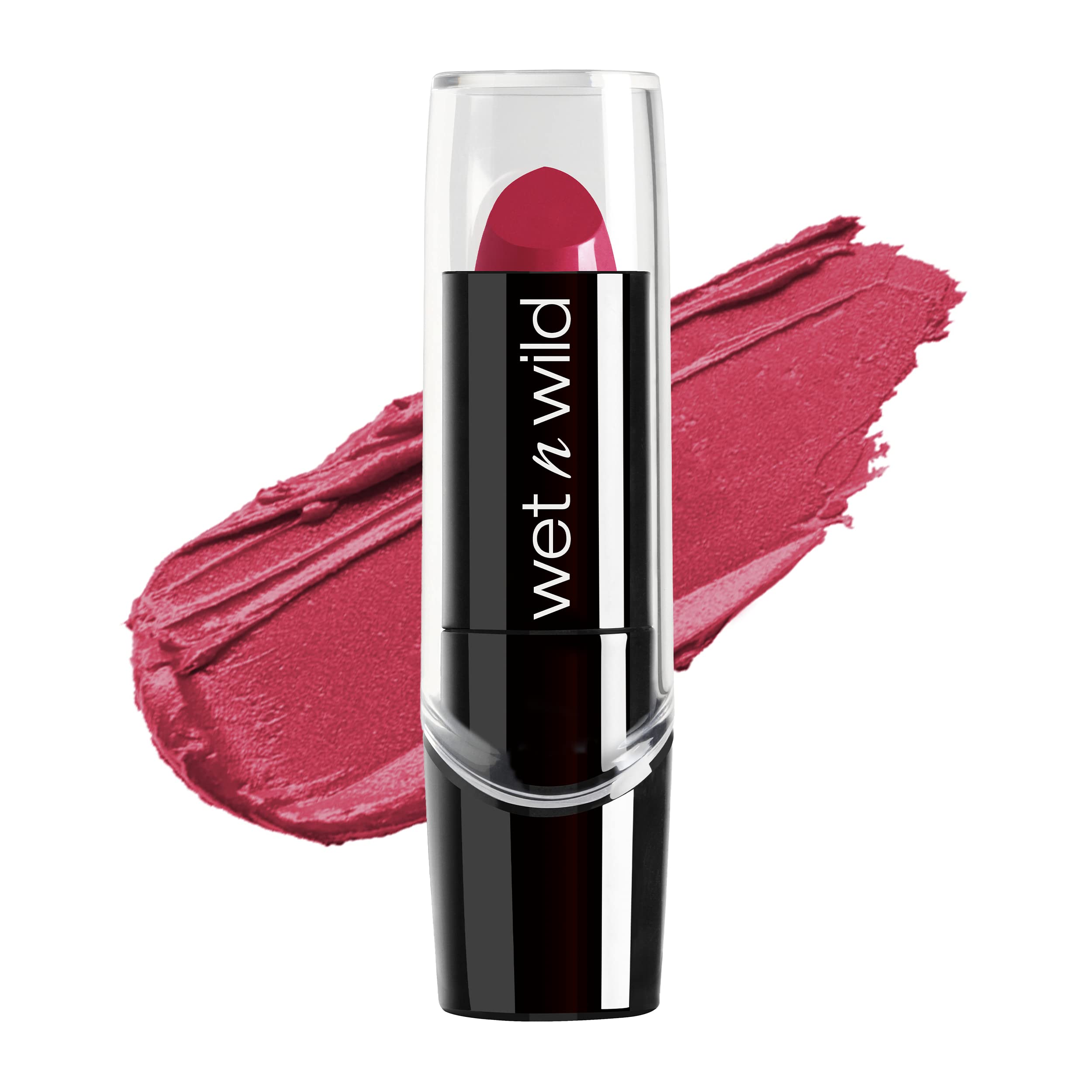 wet n wild Silk Finish Lipstick, Hydrating Rich Buildable Lip Color, Formulated with Vitamins A,E, & Macadamia for Ultimate Hydration, Cruelty-Free & Vegan - Just Garnet