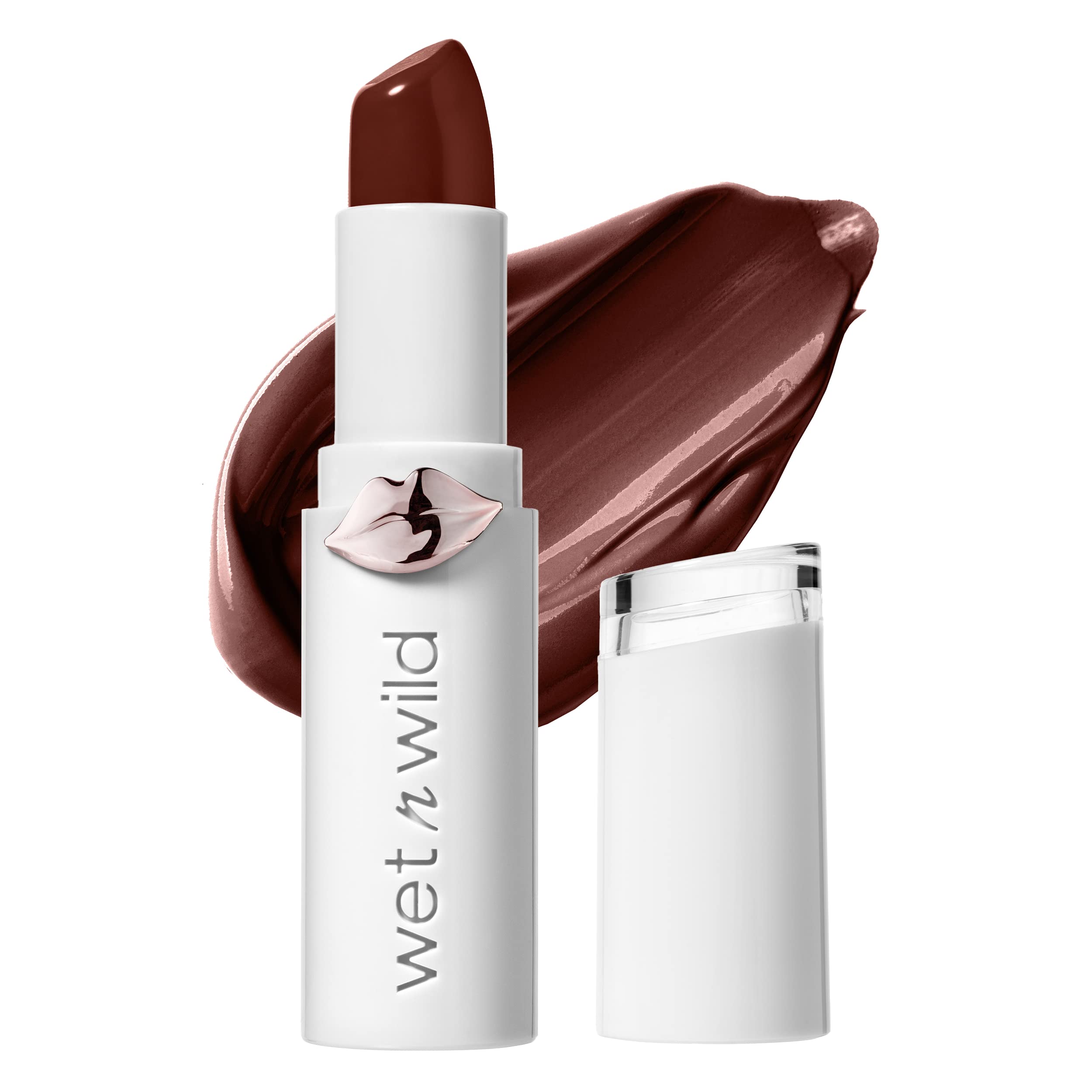 wet n wild Mega Last High-Shine Lipstick Lip Color, Infused with Seed Oils For a Nourishing High-Shine, Buildable & Blendable Creamy Color, Cruelty-Free & Vegan - Pinky Ring