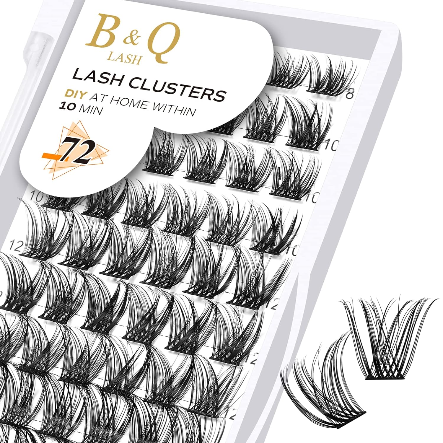 DIY Lash Extension Kit Individual Eyelash Extension Kit B&Q D Curl Cluster Lashes Individual Eyelashes with Lash Bond and Seal, Lash Applicator Tool DIY Lash Extensions at Home (Kit,40D-0.07D-8-18mix)