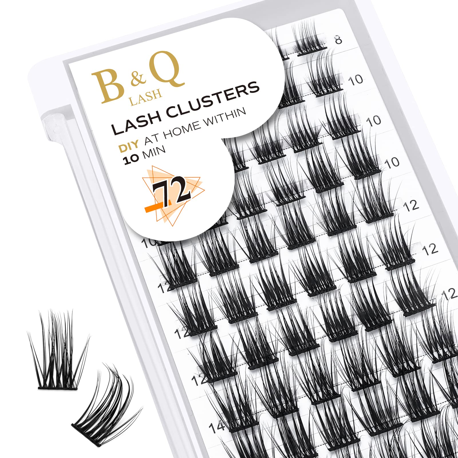 DIY Lash Extension Kit Individual Eyelash Extension Kit B&Q D Curl Cluster Lashes Individual Eyelashes with Lash Bond and Seal, Lash Applicator Tool DIY Lash Extensions at Home (Kit,40D-0.07D-8-18mix)