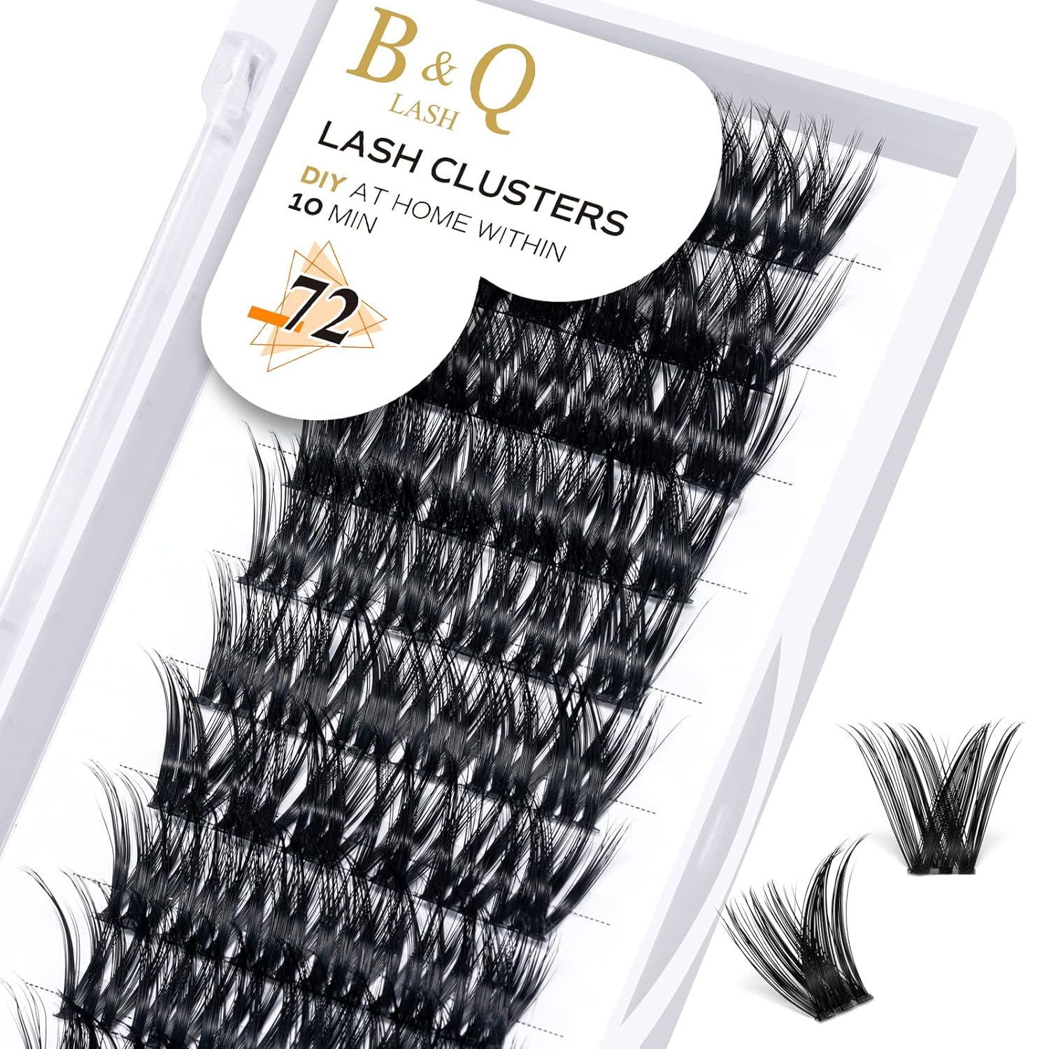 DIY Lash Extension Kit Individual Eyelash Extension Kit B&Q D Curl Cluster Lashes Individual Eyelashes with Lash Bond and Seal, Lash Applicator Tool DIY Lash Extensions at Home (Kit,40D-0.07D-8-18mix)