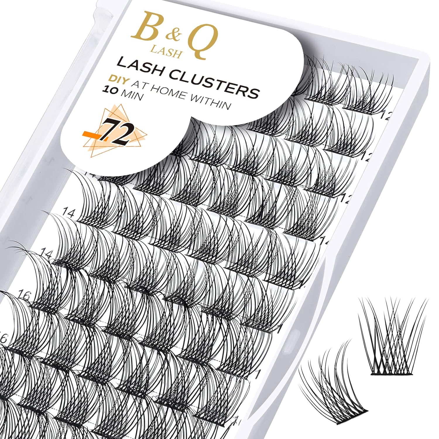 DIY Lash Extension Kit Individual Eyelash Extension Kit B&Q D Curl Cluster Lashes Individual Eyelashes with Lash Bond and Seal, Lash Applicator Tool DIY Lash Extensions at Home (Kit,40D-0.07D-8-18mix)