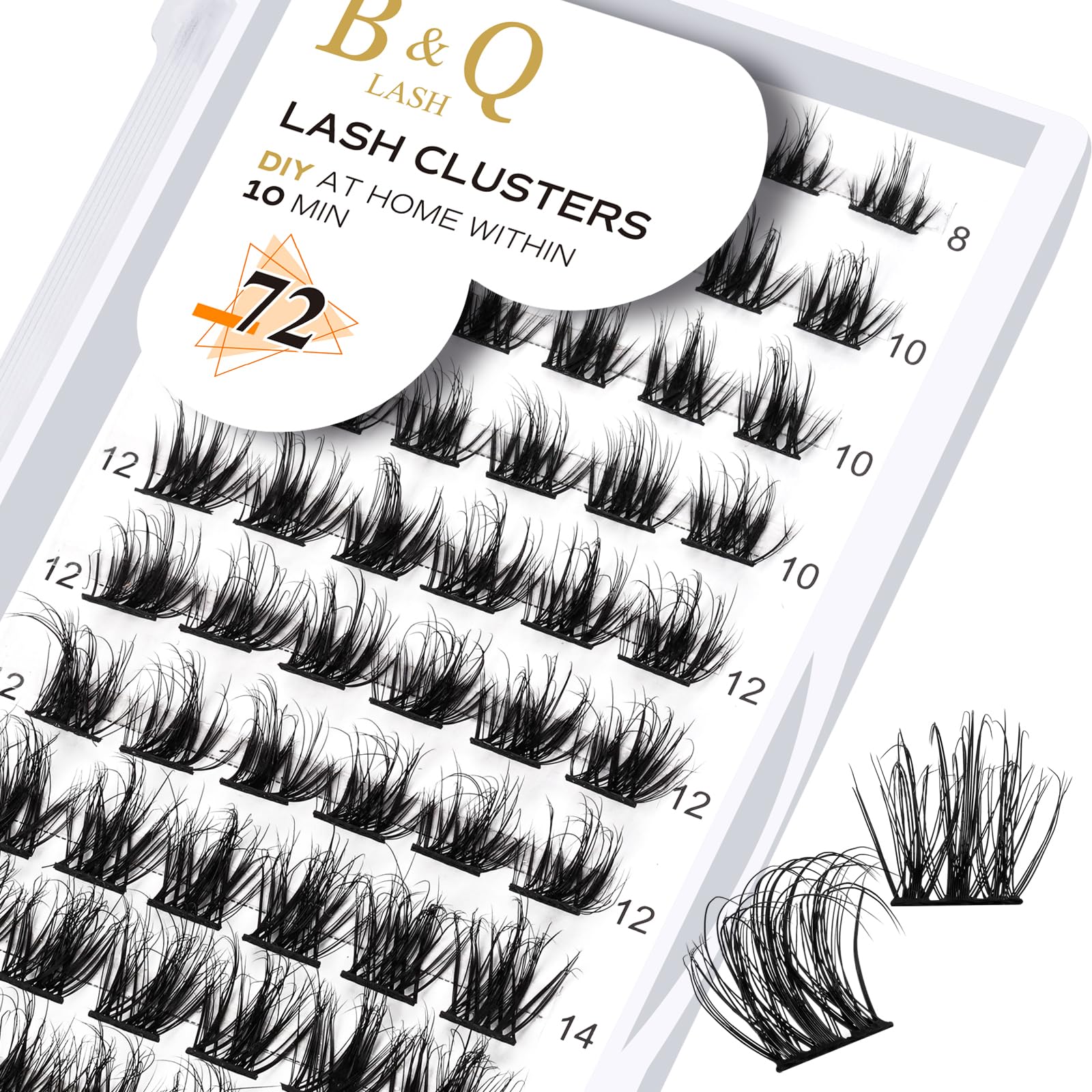 DIY Lash Extension Kit Individual Eyelash Extension Kit B&Q D Curl Cluster Lashes Individual Eyelashes with Lash Bond and Seal, Lash Applicator Tool DIY Lash Extensions at Home (Kit,40D-0.07D-8-18mix)