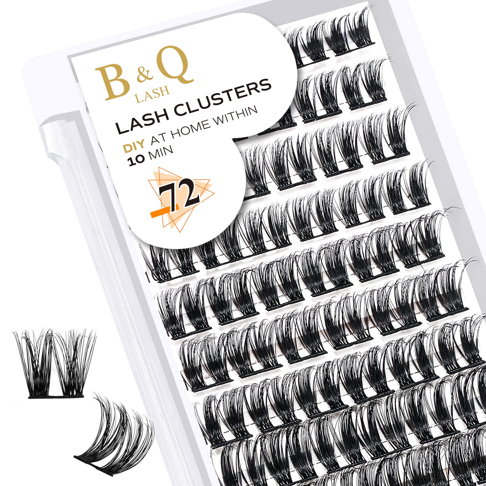 DIY Lash Extension Kit Individual Eyelash Extension Kit B&Q D Curl Cluster Lashes Individual Eyelashes with Lash Bond and Seal, Lash Applicator Tool DIY Lash Extensions at Home (Kit,40D-0.07D-8-18mix)