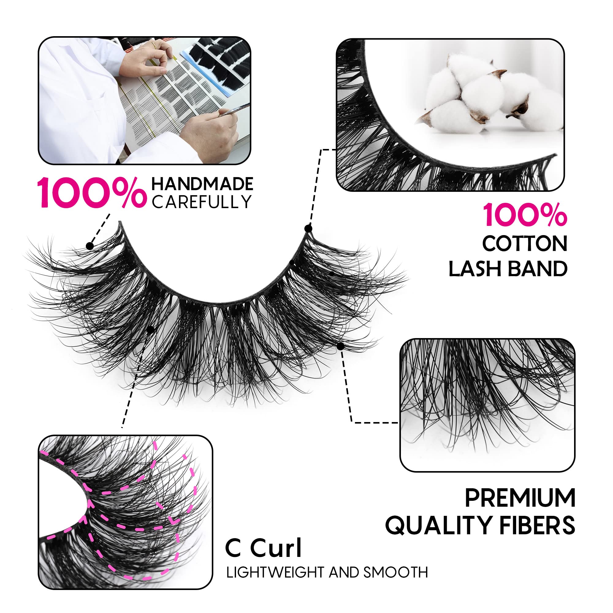 DIY Eyelash Extension Kit Volume Fluffy Lash Clusters Kit 10-18mm Thick Lash Extensions 90D Individual Eyelashes Extensions Kit with Lash Bond, Lash Remover, Lash Applicator (90D-D Curl-200Pcs)