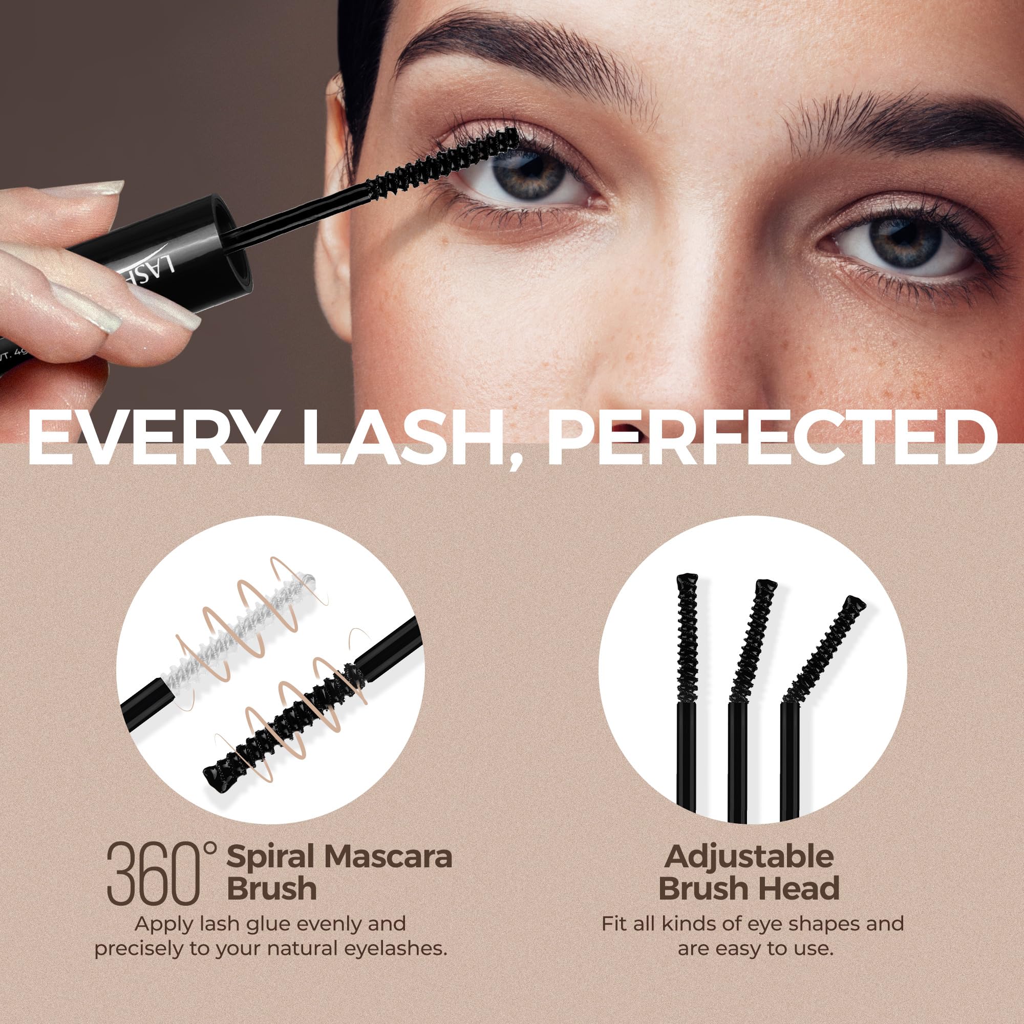 LASHVIEW 2 in 1 Lash Glue & Remover, Waterproof Mascara Adhesive With Strong 48 Hour Hold, Fast Removal With No Residue