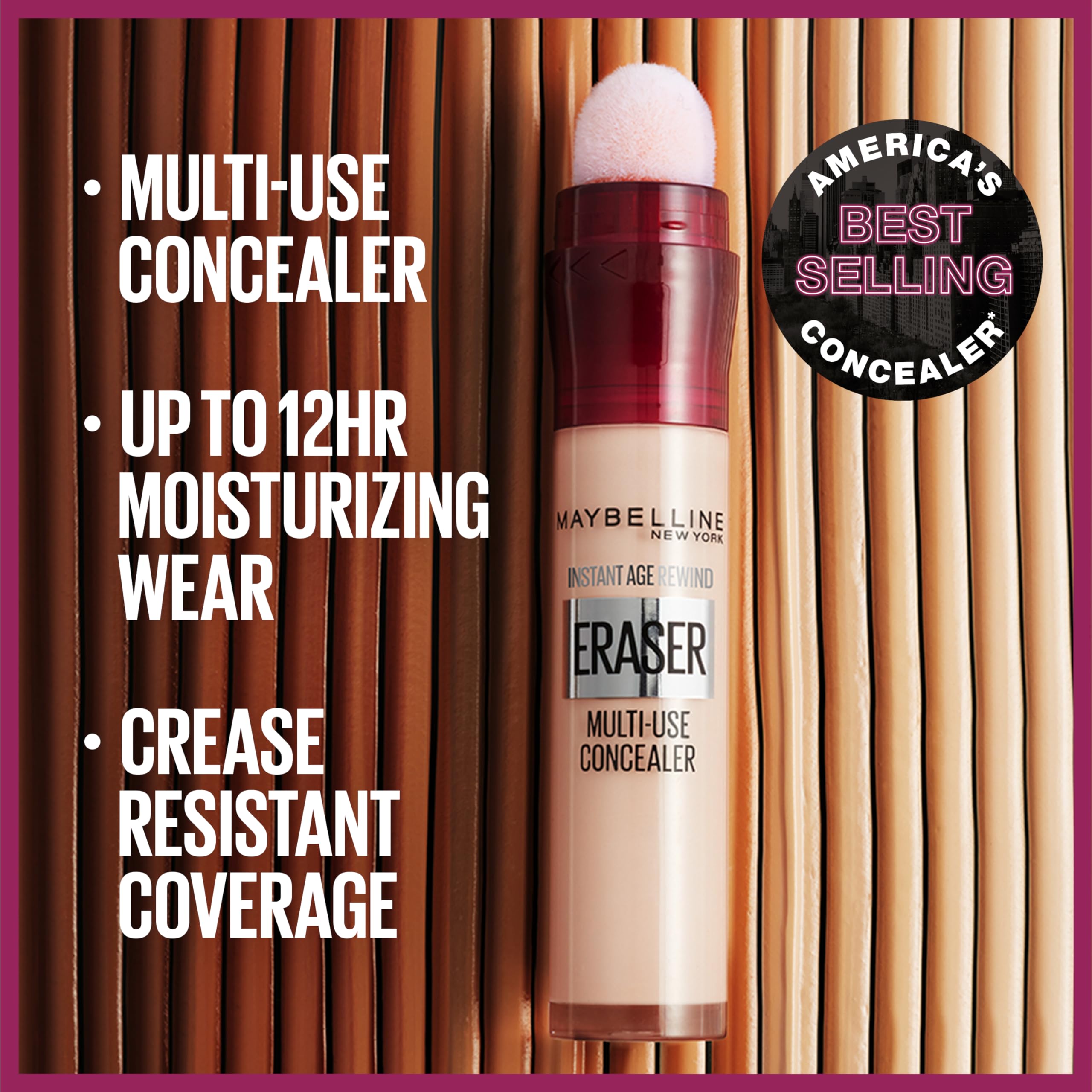 Maybelline Instant Age Rewind Eraser Dark Circles Treatment Multi-Use Concealer, 110, 1 Count (Packaging May Vary)