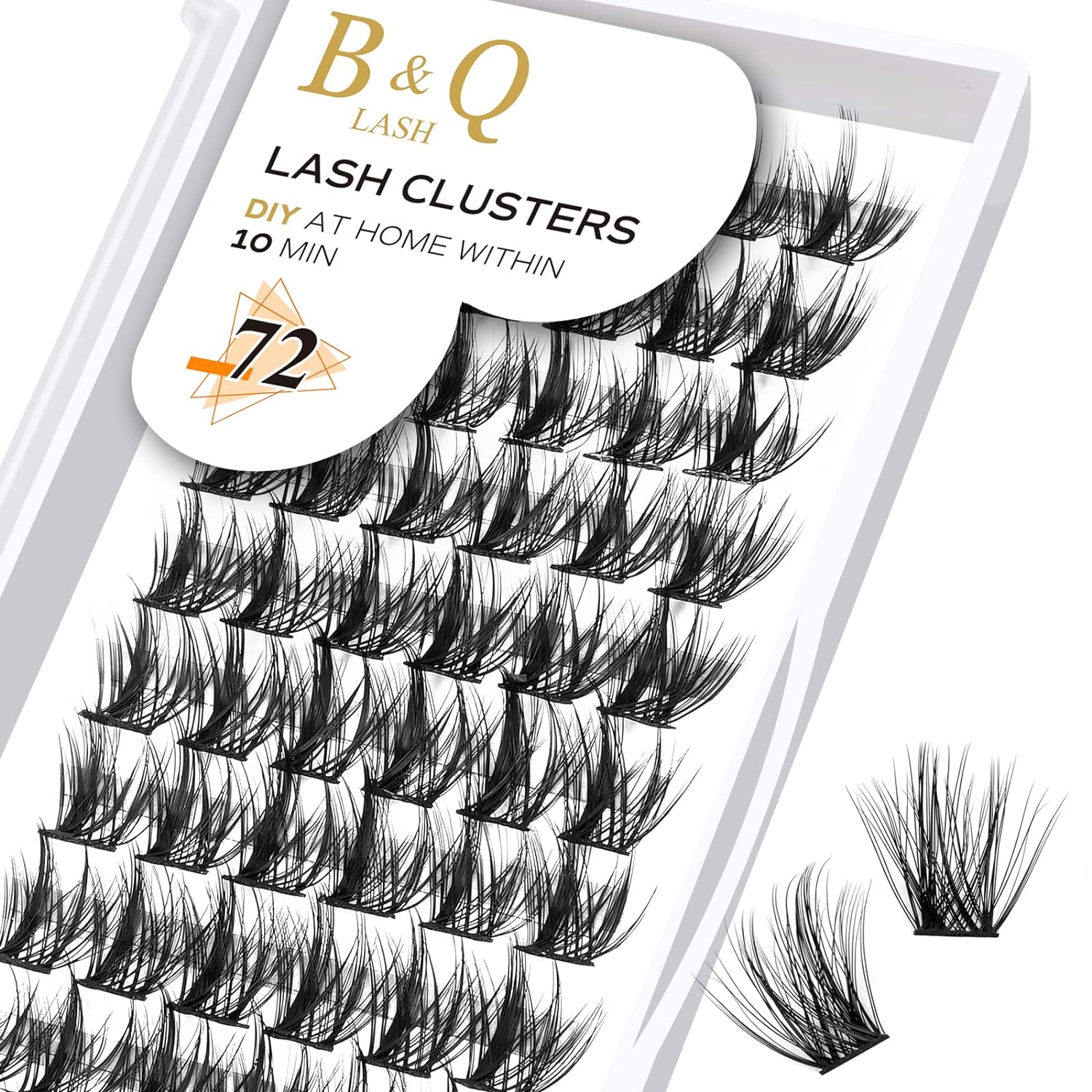 DIY Lash Extension Kit Individual Eyelash Extension Kit B&Q D Curl Cluster Lashes Individual Eyelashes with Lash Bond and Seal, Lash Applicator Tool DIY Lash Extensions at Home (Kit,40D-0.07D-8-18mix)