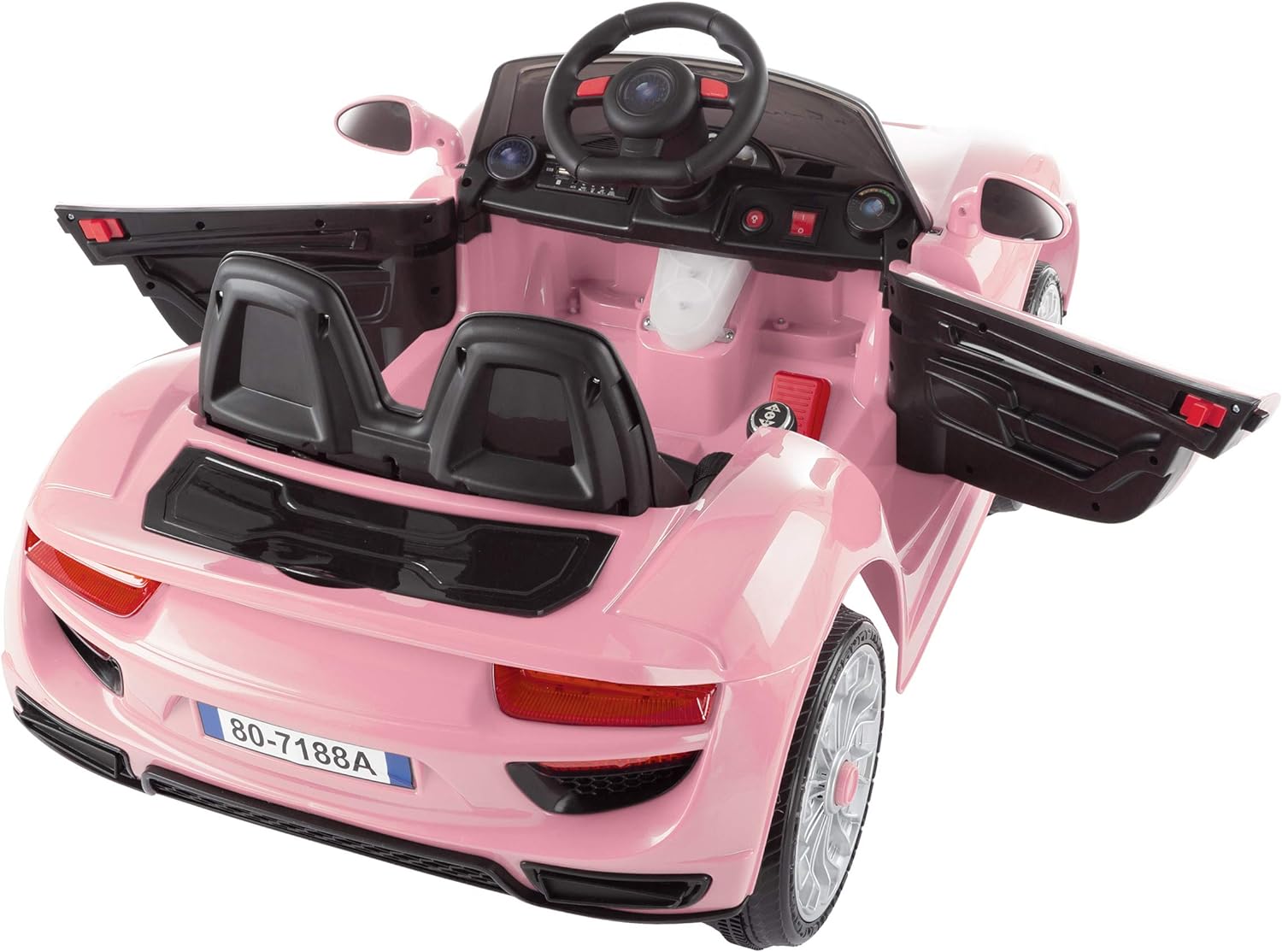 Lil' Rider Kids Ride On Car with Remote Control – Sports Car for Kids 6V Battery Powered Ride On Toys with Sound, MP3 and USB for Ages 3 – 6 (Pink)