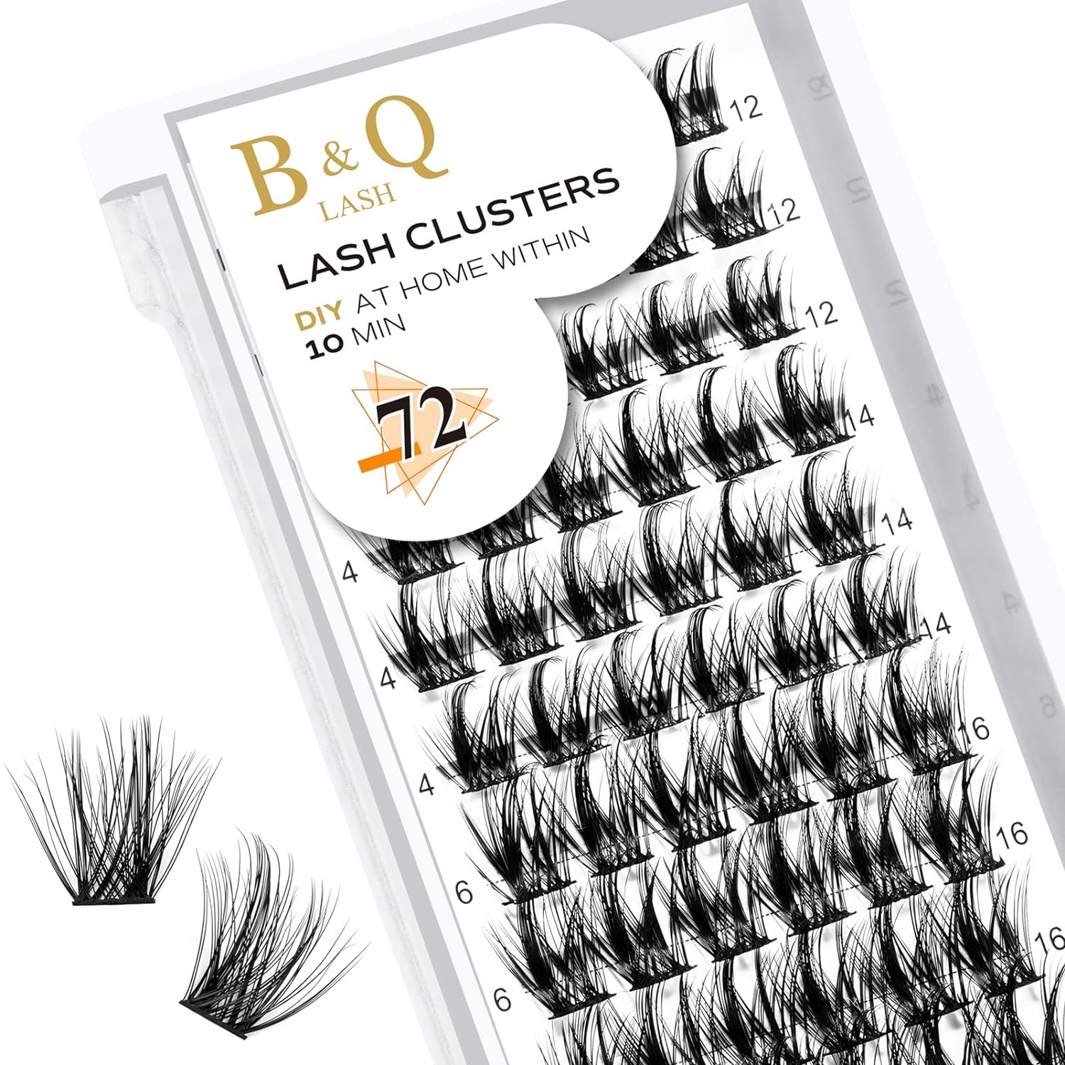 DIY Lash Extension Kit Individual Eyelash Extension Kit B&Q D Curl Cluster Lashes Individual Eyelashes with Lash Bond and Seal, Lash Applicator Tool DIY Lash Extensions at Home (Kit,40D-0.07D-8-18mix)