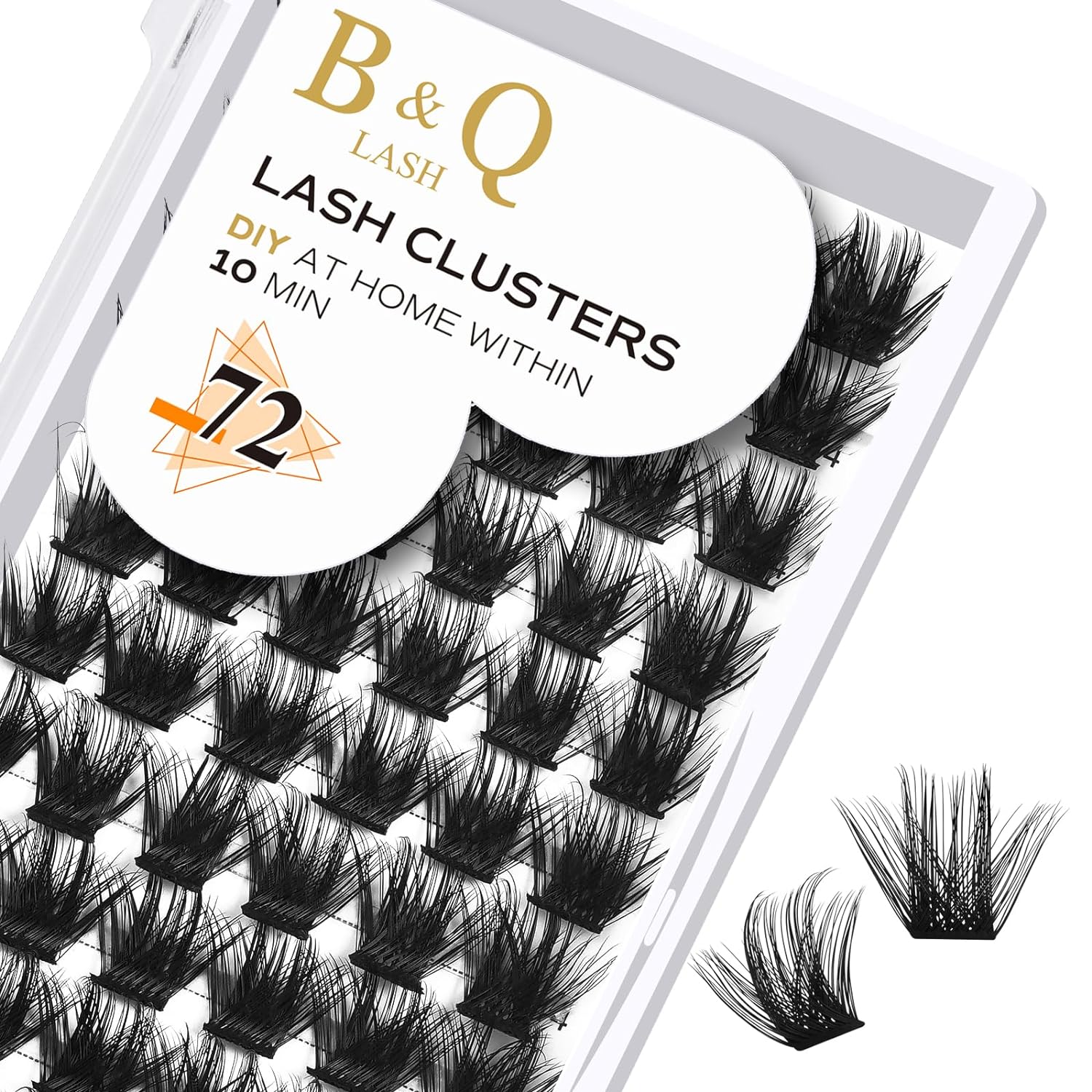 DIY Lash Extension Kit Individual Eyelash Extension Kit B&Q D Curl Cluster Lashes Individual Eyelashes with Lash Bond and Seal, Lash Applicator Tool DIY Lash Extensions at Home (Kit,40D-0.07D-8-18mix)