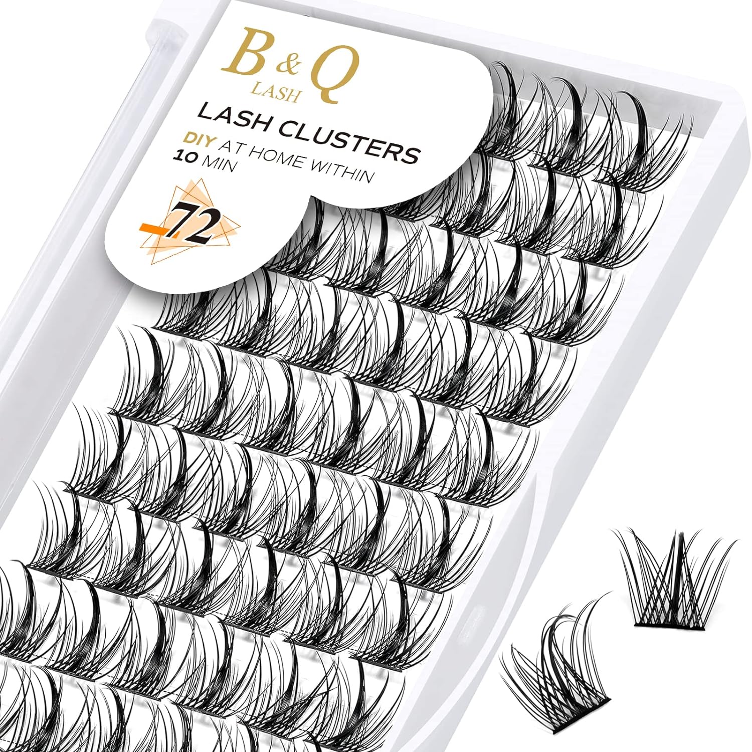 DIY Lash Extension Kit Individual Eyelash Extension Kit B&Q D Curl Cluster Lashes Individual Eyelashes with Lash Bond and Seal, Lash Applicator Tool DIY Lash Extensions at Home (Kit,40D-0.07D-8-18mix)