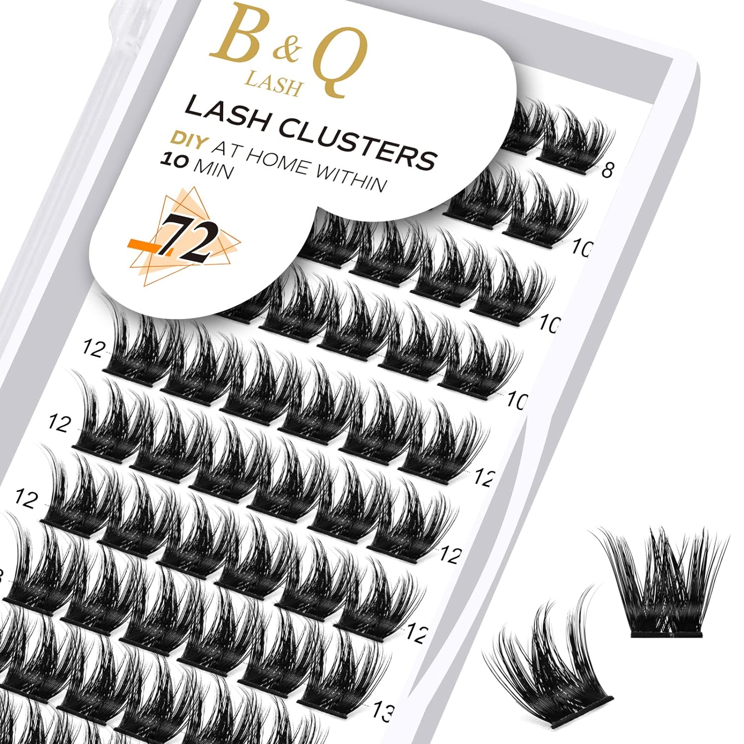 DIY Lash Extension Kit Individual Eyelash Extension Kit B&Q D Curl Cluster Lashes Individual Eyelashes with Lash Bond and Seal, Lash Applicator Tool DIY Lash Extensions at Home (Kit,40D-0.07D-8-18mix)