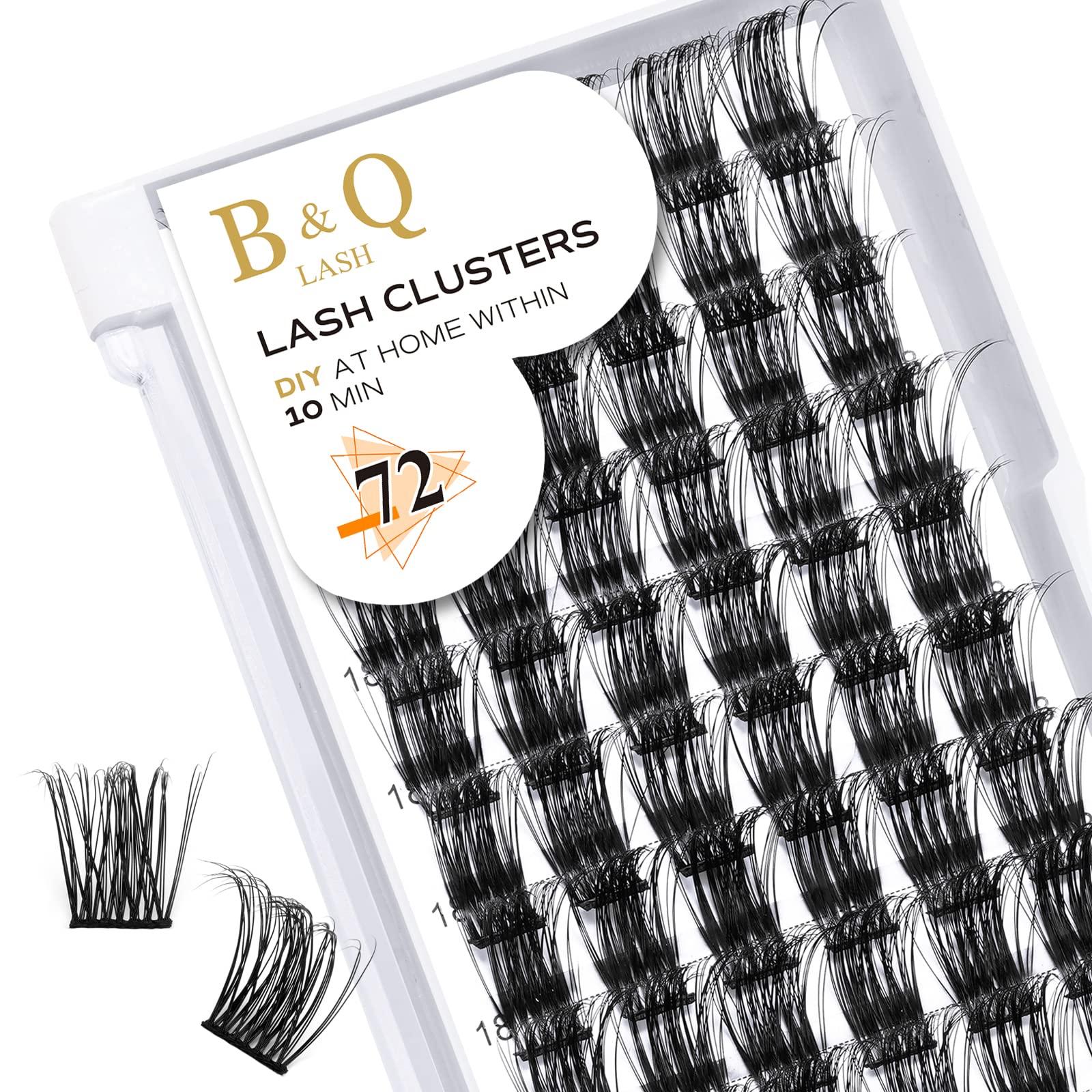 DIY Lash Extension Kit Individual Eyelash Extension Kit B&Q D Curl Cluster Lashes Individual Eyelashes with Lash Bond and Seal, Lash Applicator Tool DIY Lash Extensions at Home (Kit,40D-0.07D-8-18mix)