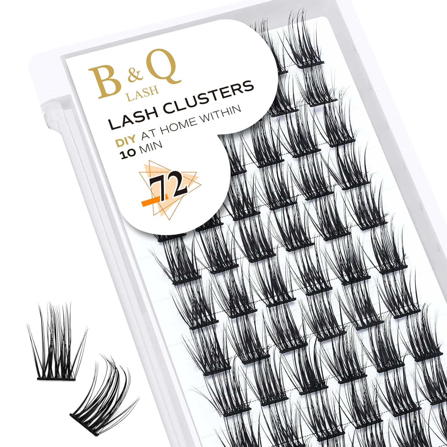 DIY Lash Extension Kit Individual Eyelash Extension Kit B&Q D Curl Cluster Lashes Individual Eyelashes with Lash Bond and Seal, Lash Applicator Tool DIY Lash Extensions at Home (Kit,40D-0.07D-8-18mix)